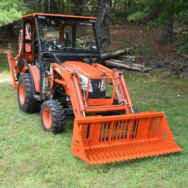 54” Skid Steer Quick Attach Rock Bucket-Black - Artillian